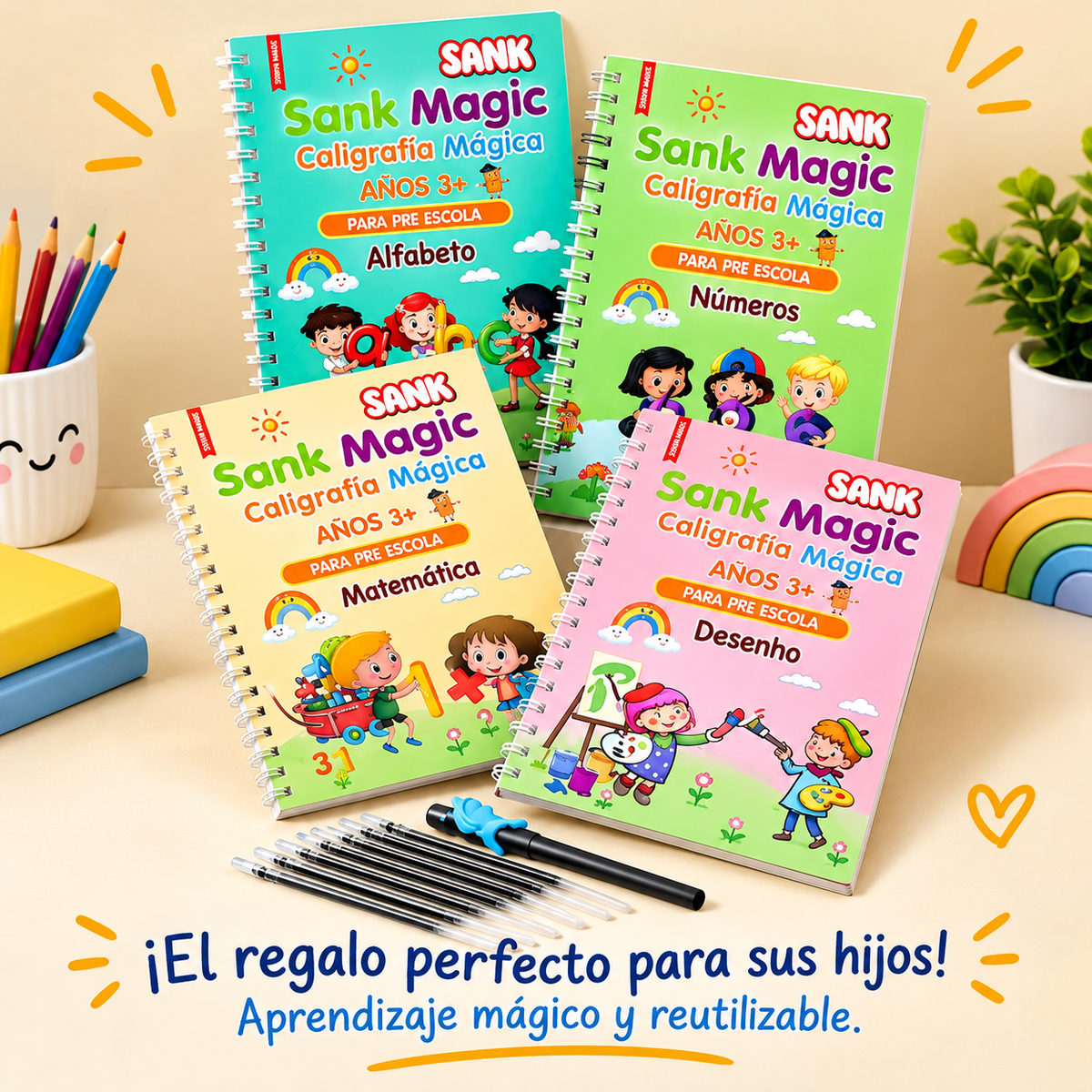 Lleva 2 Kits de Libros Mágicos + bolígrafos y Kit Completo de Recargas Gratis