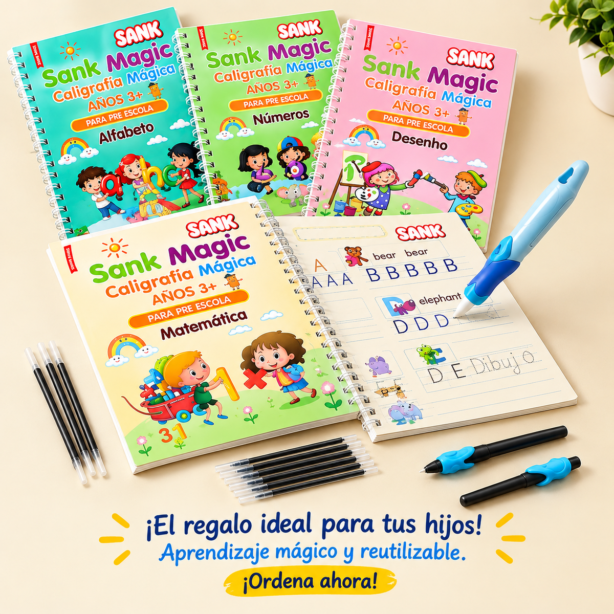 Lleva 2 Kits de Libros Mágicos + bolígrafos y Kit Completo de Recargas Gratis