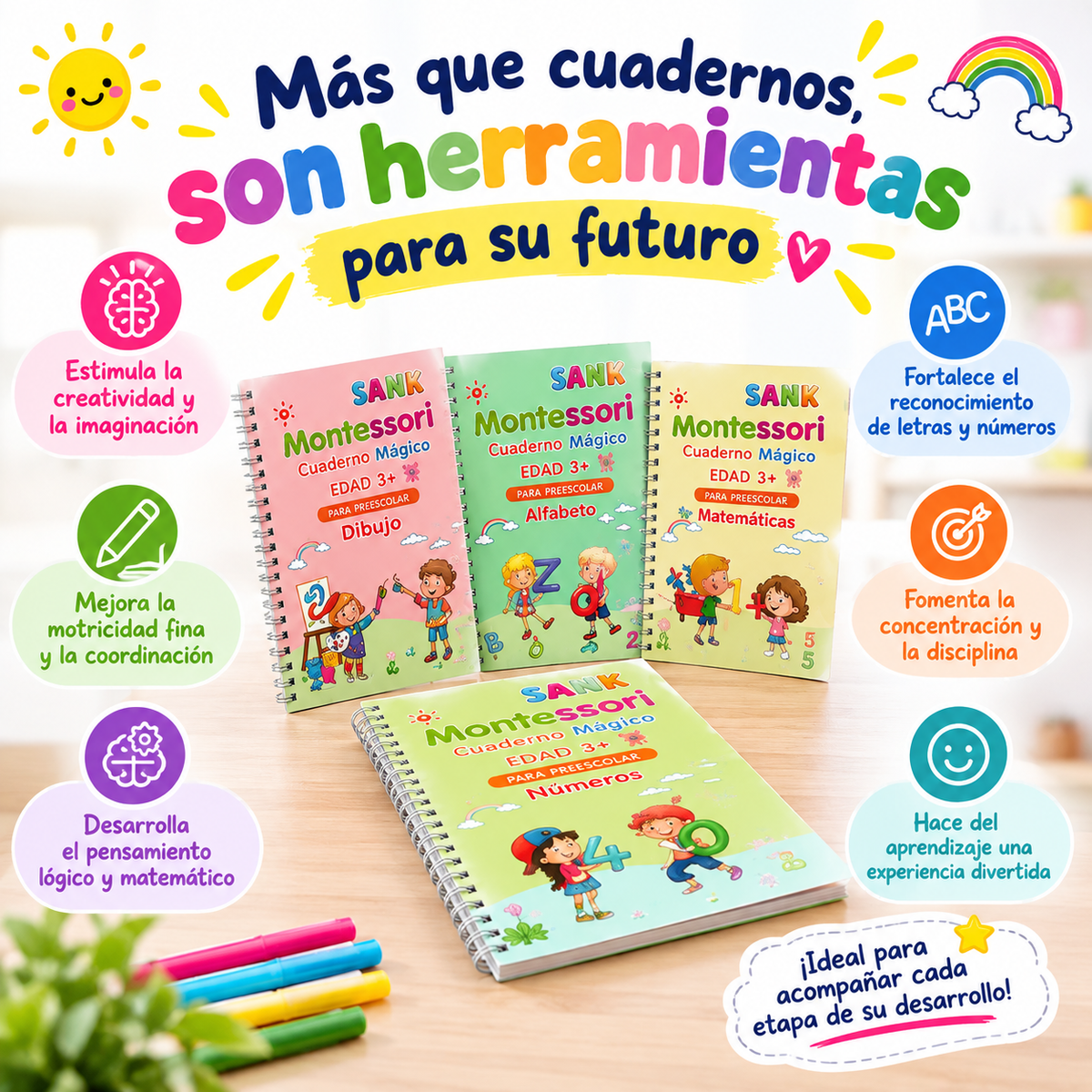 Lleva 2 Kits de Libros Mágicos + bolígrafos y Kit Completo de Recargas Gratis
