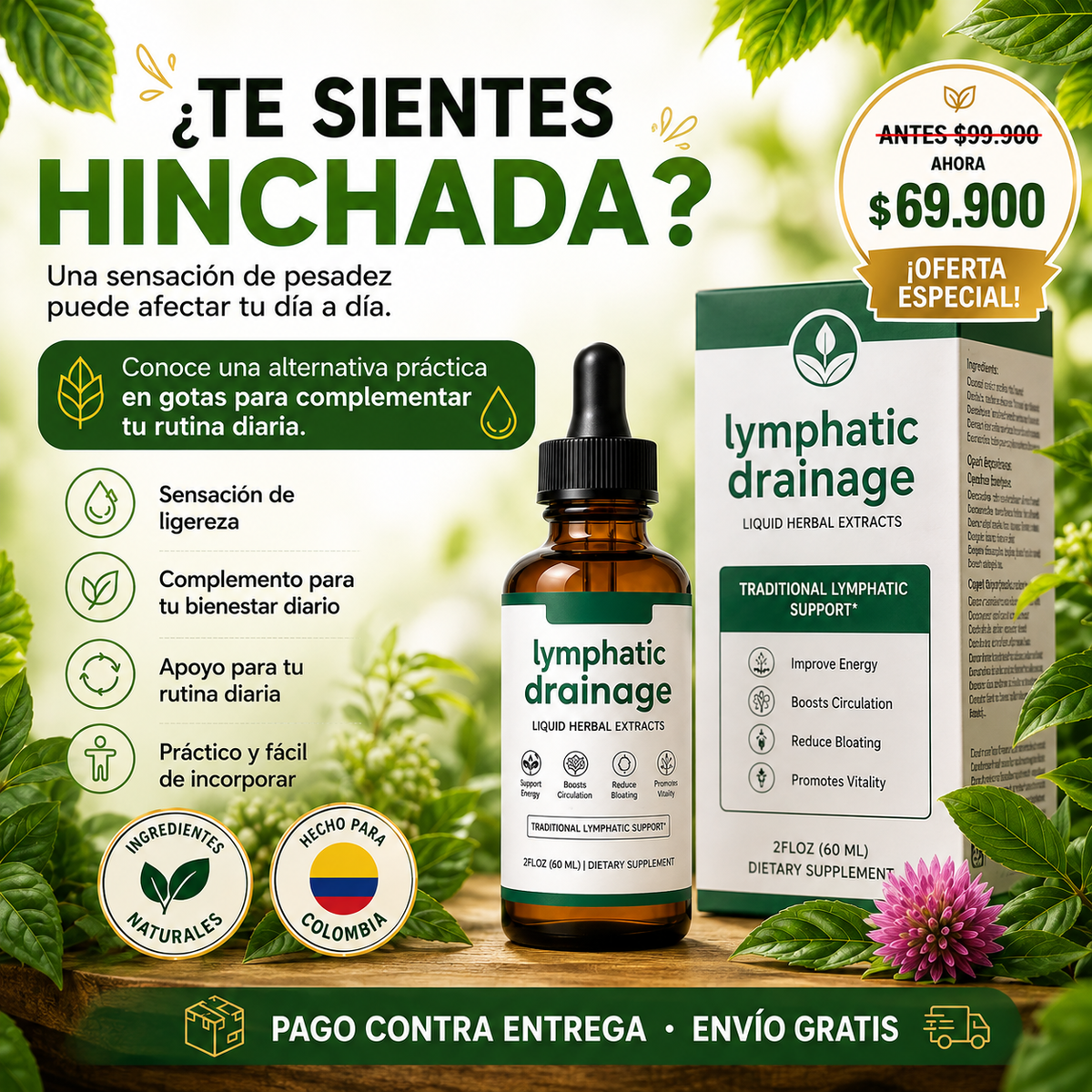 Gotas Ultra Drenantes Adiós a la Hinchazón y Vientre Abultado