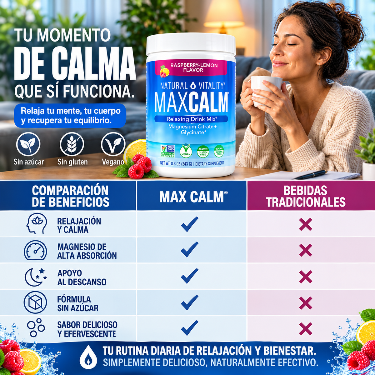 Max Calm: Adiós al Insomnio y Noches en Blanco