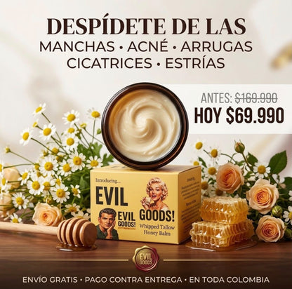 Crema Hidratante de Sebo y Miel para Piel Seca y Maltratada