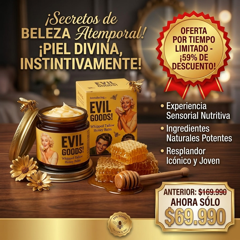 Crema Hidratante de Sebo y Miel para Piel Seca y Maltratada